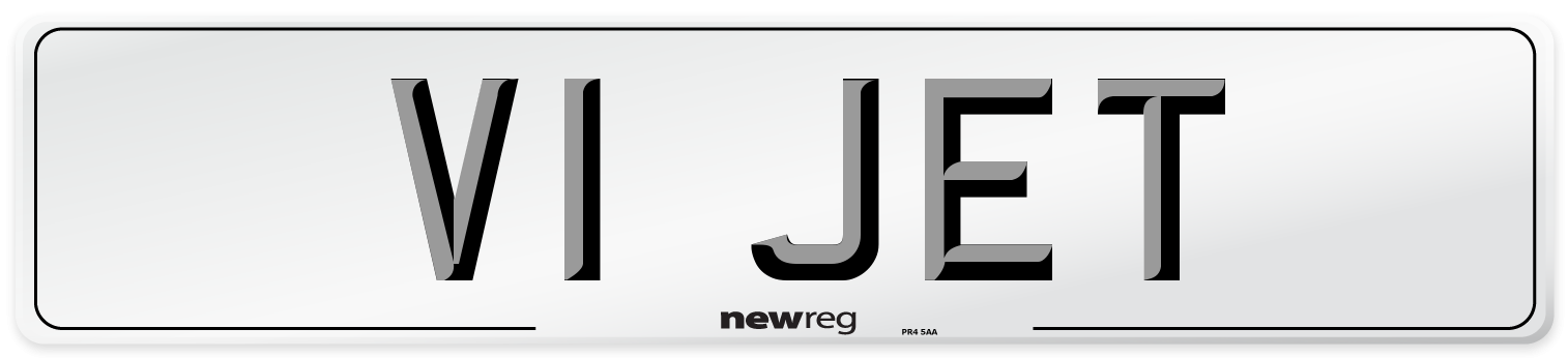 V1 JET Number Plate from New Reg